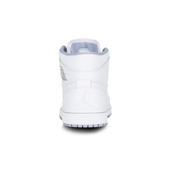 Air Jordan 1 Mid (White/White-Wolf Grey)