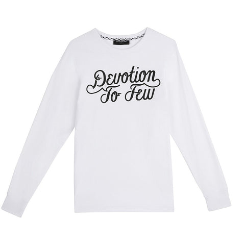 amongst few - Devotion To Few Long Sleeve T-Shirt (White)