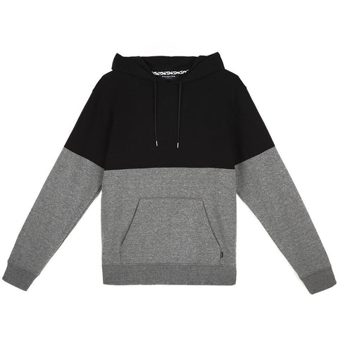 amongst few - Colour Block Hoodie (Charcoal/Black)